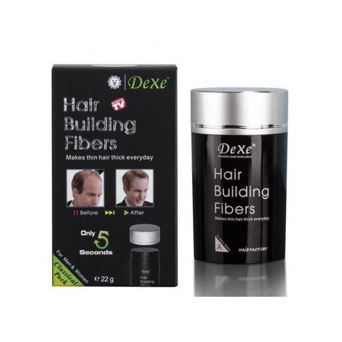 DEXE Fibres Capillaires Noires 22 g – Effet Densifiant Instantané pour Cheveux Clairsemés
